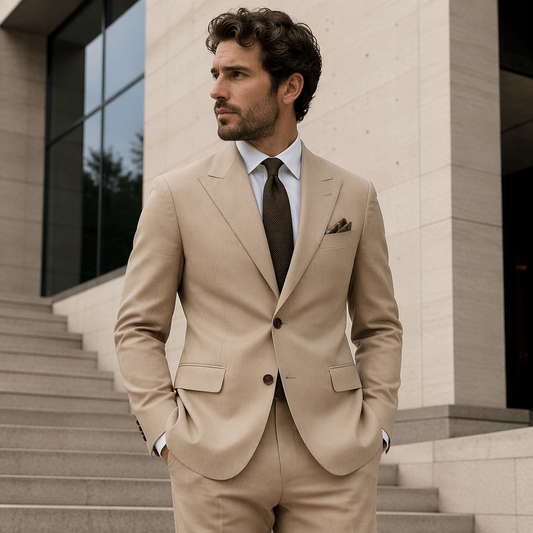 Beige kostym
